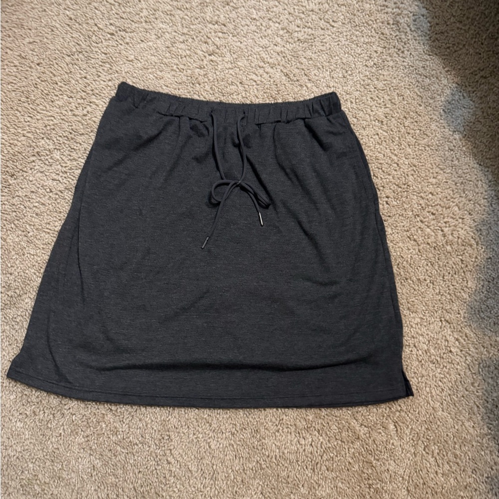 Charcoal Gray Mini Skirt for Casual Wear